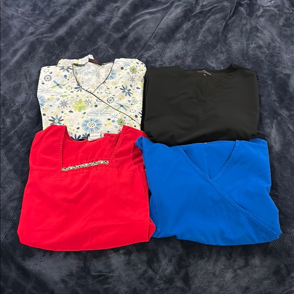 Set of four women’s nursing Scrub Tops